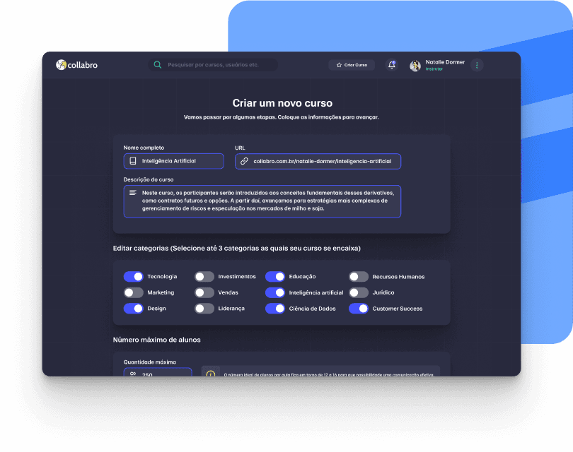 Imagem - Configure seu curso em minutos